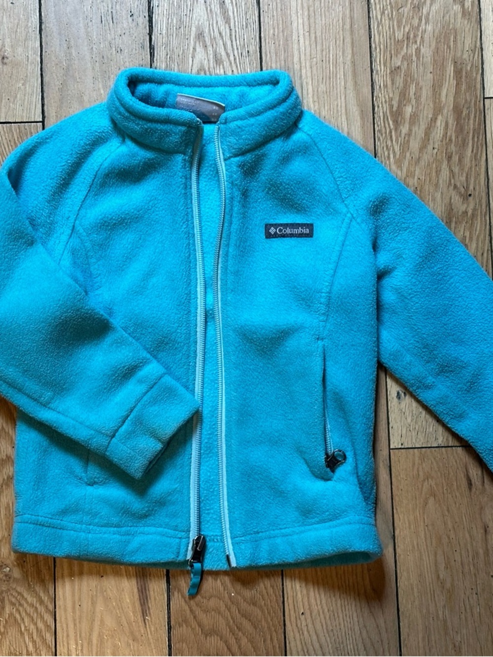 Columbia Bright Teal Girls' Full-Zip Fleece Jacket